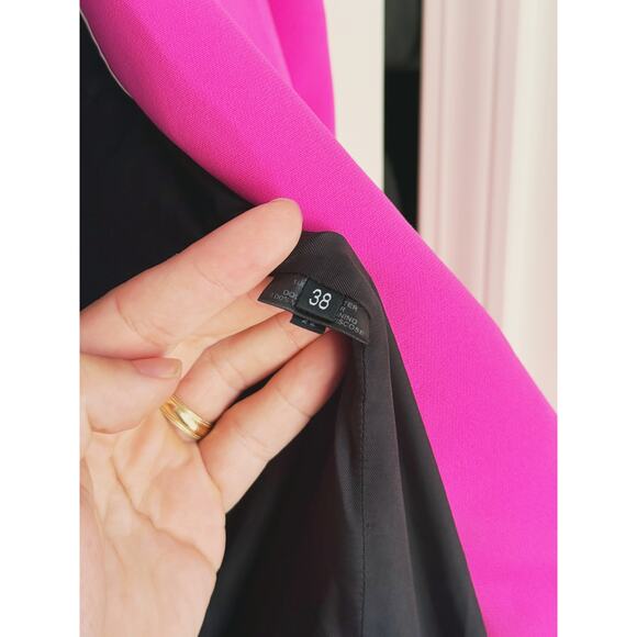 Barbara Bui Tailored Crepe Lined Blazer Jacket Hot Pink 38 Small Luxury Barbie - Picture 11 of 13